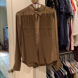 Brown silk blouse
